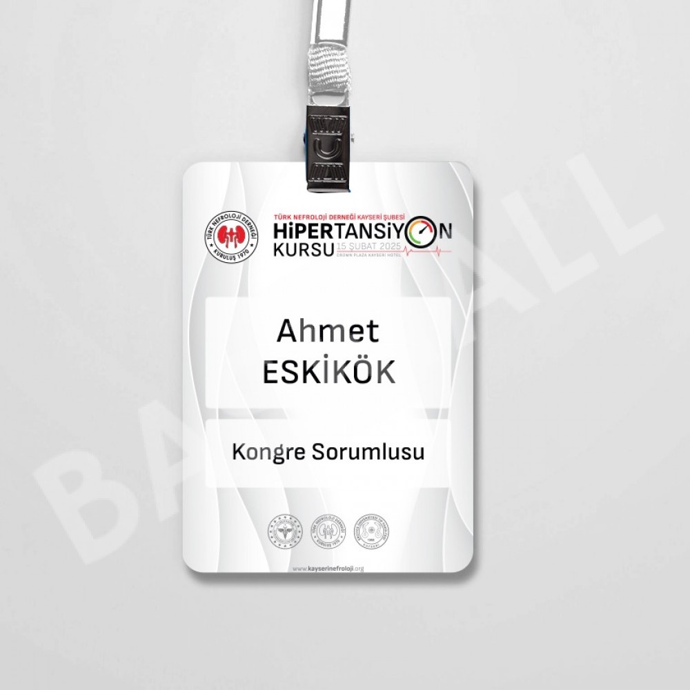 Yaka Kartı / 9*13 cm / PVC Kaplı