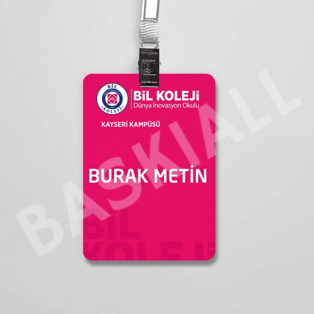 Yaka Kartı / 9*13 cm / PVC Kaplı