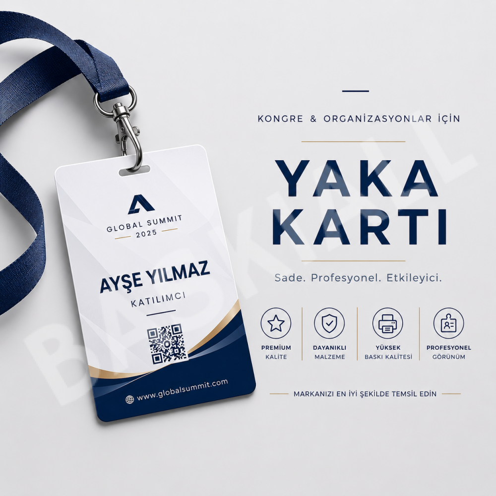 Yaka Kartı / 9*13 cm / PVC Kaplı