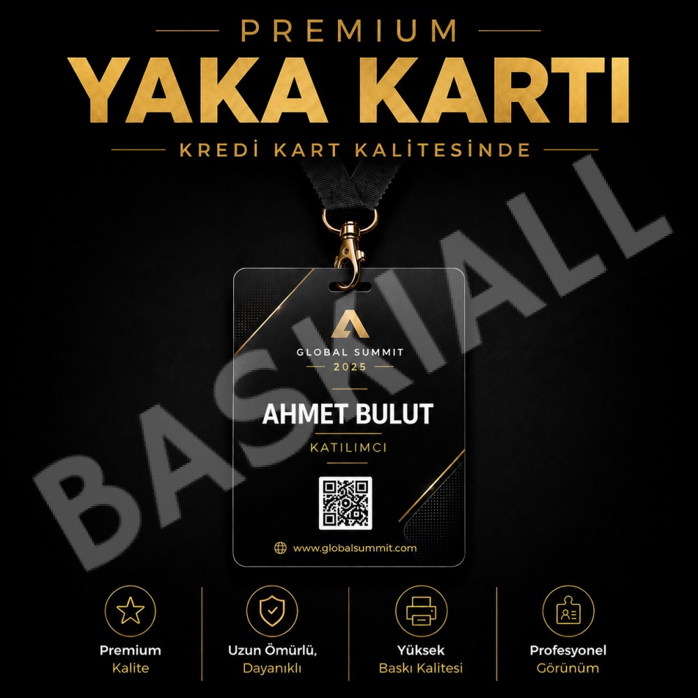 Yaka Kartı / Premium / 9*13 cm / Plastik