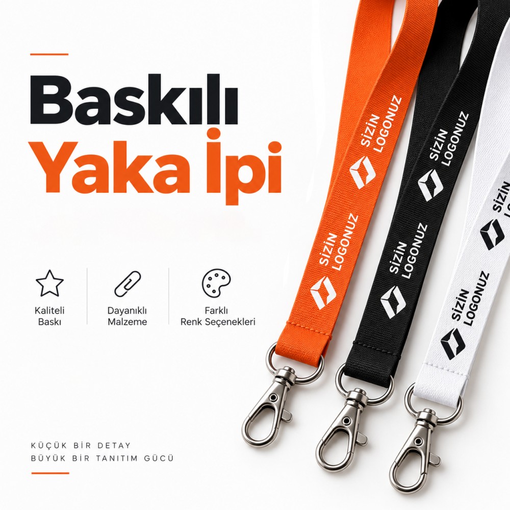 Baskılı Yaka Kartı İpi